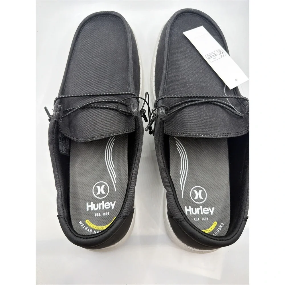Hurley Men's Nesota Black Casual Sneaker Size 10 New.